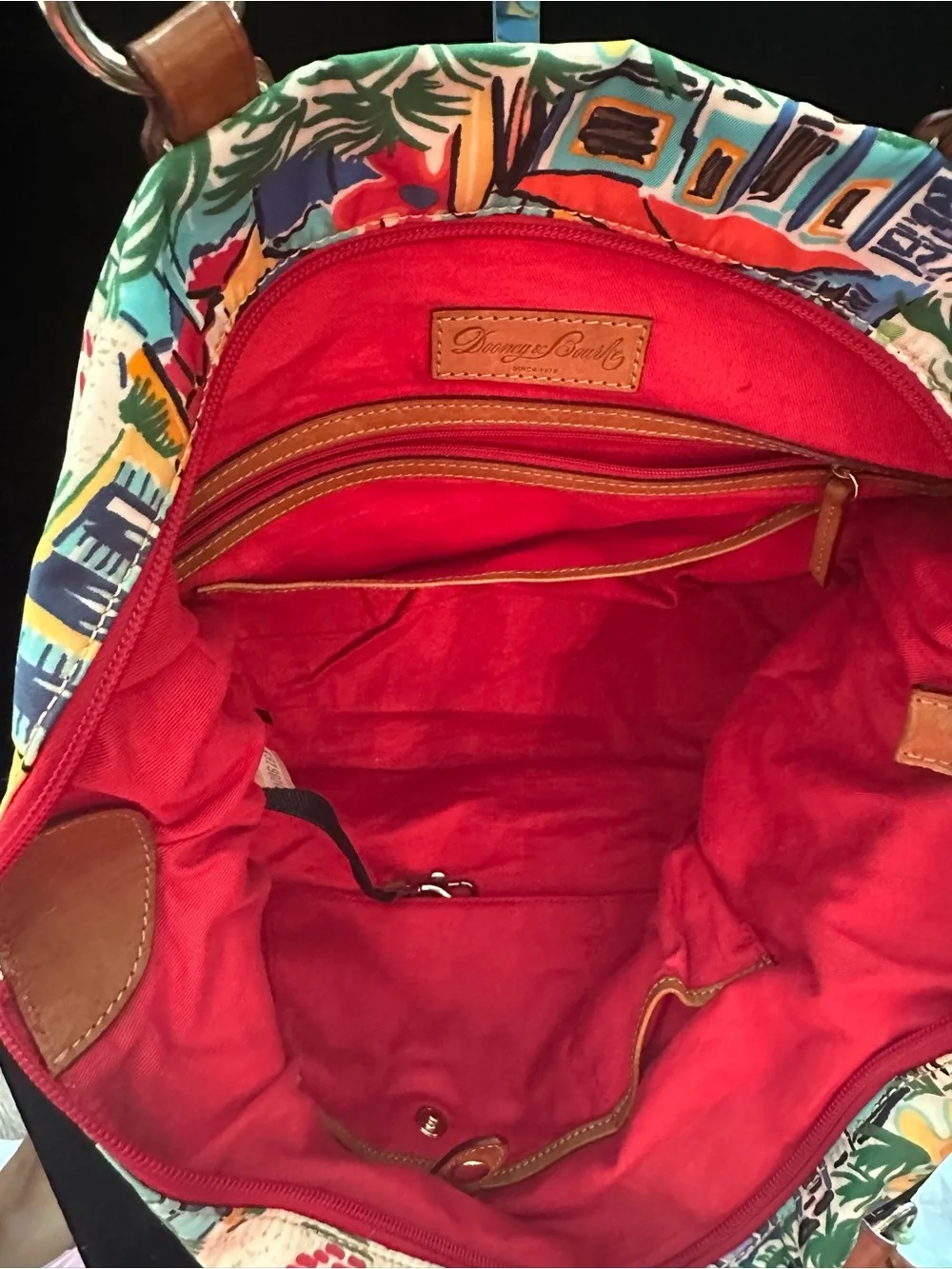 Dooney & Bourke #159 SandbarRARE Tropical Print XL Satchel